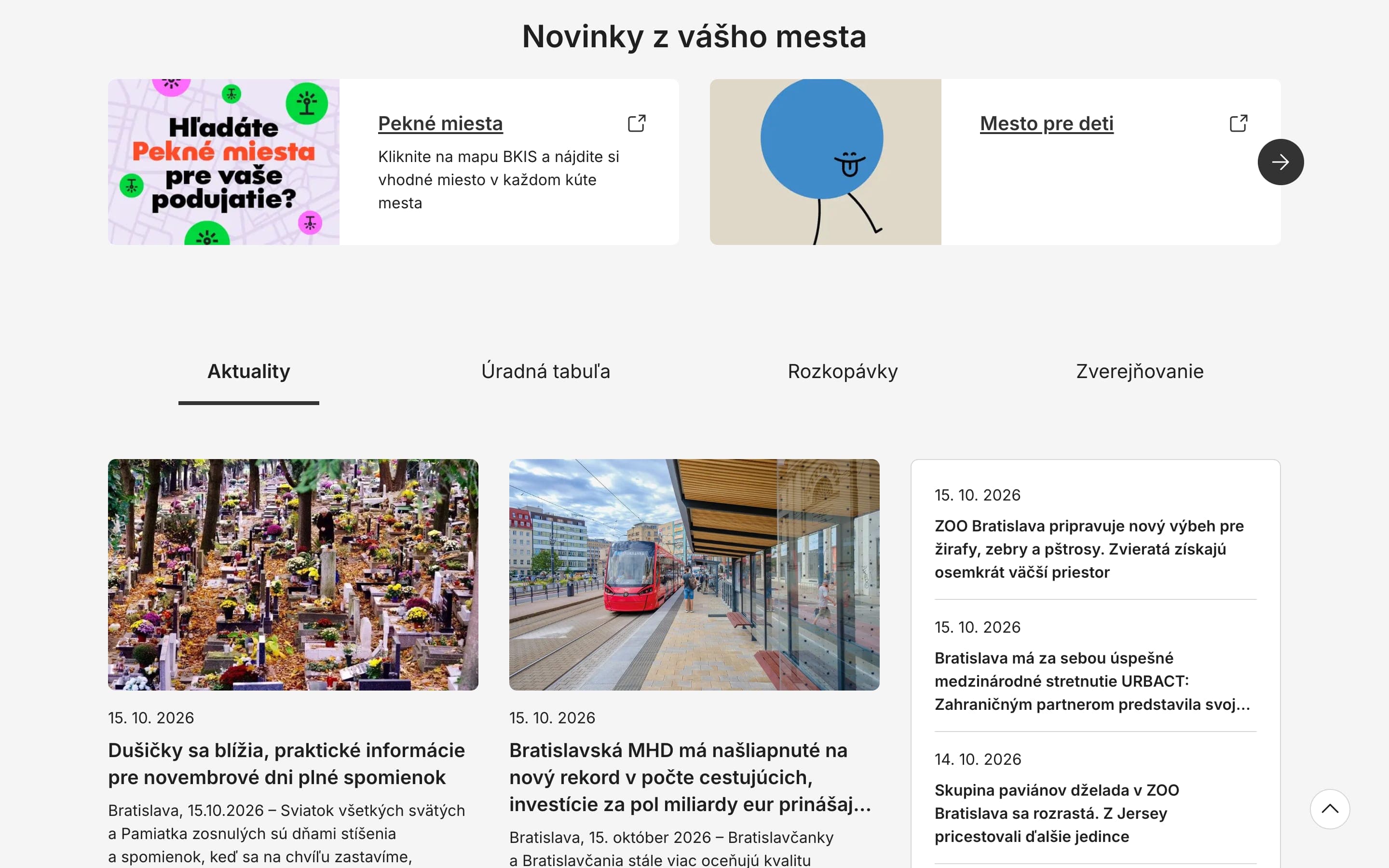 Bratislava.sk — city news and announcements